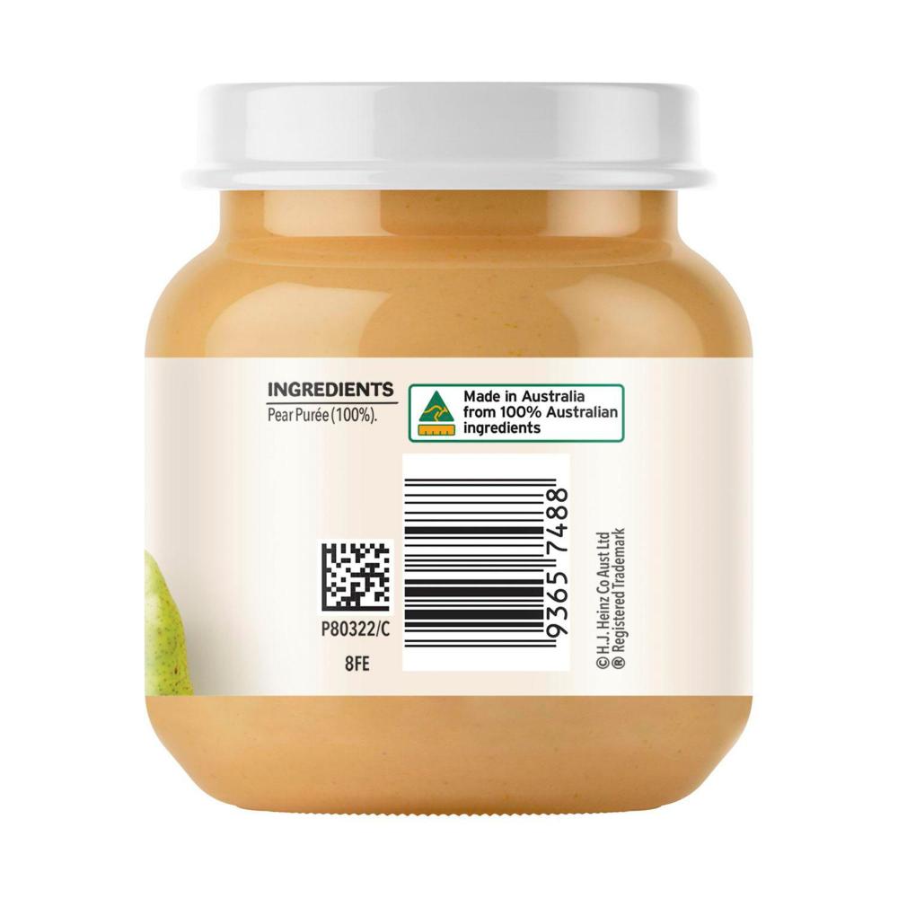 Heinz Pear Puree Baby Food Jar 4+ Months - 110g