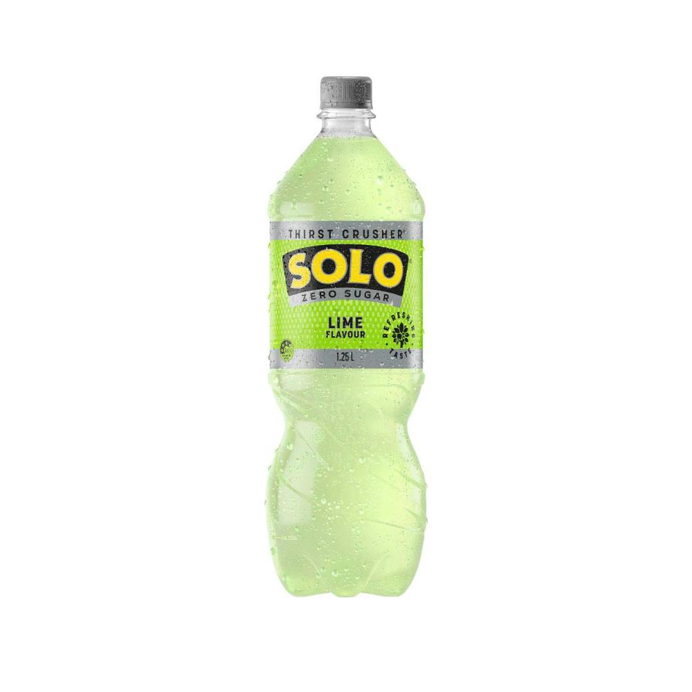 Solo Zero Sugar Lime Soft Drink - 1.25L