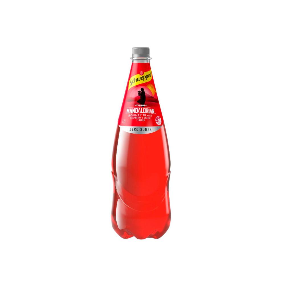 Schweppes Star Wars The Mandalorian Bounty Blast Raspberry & Blood Orange Soft Drink - 1.1L
