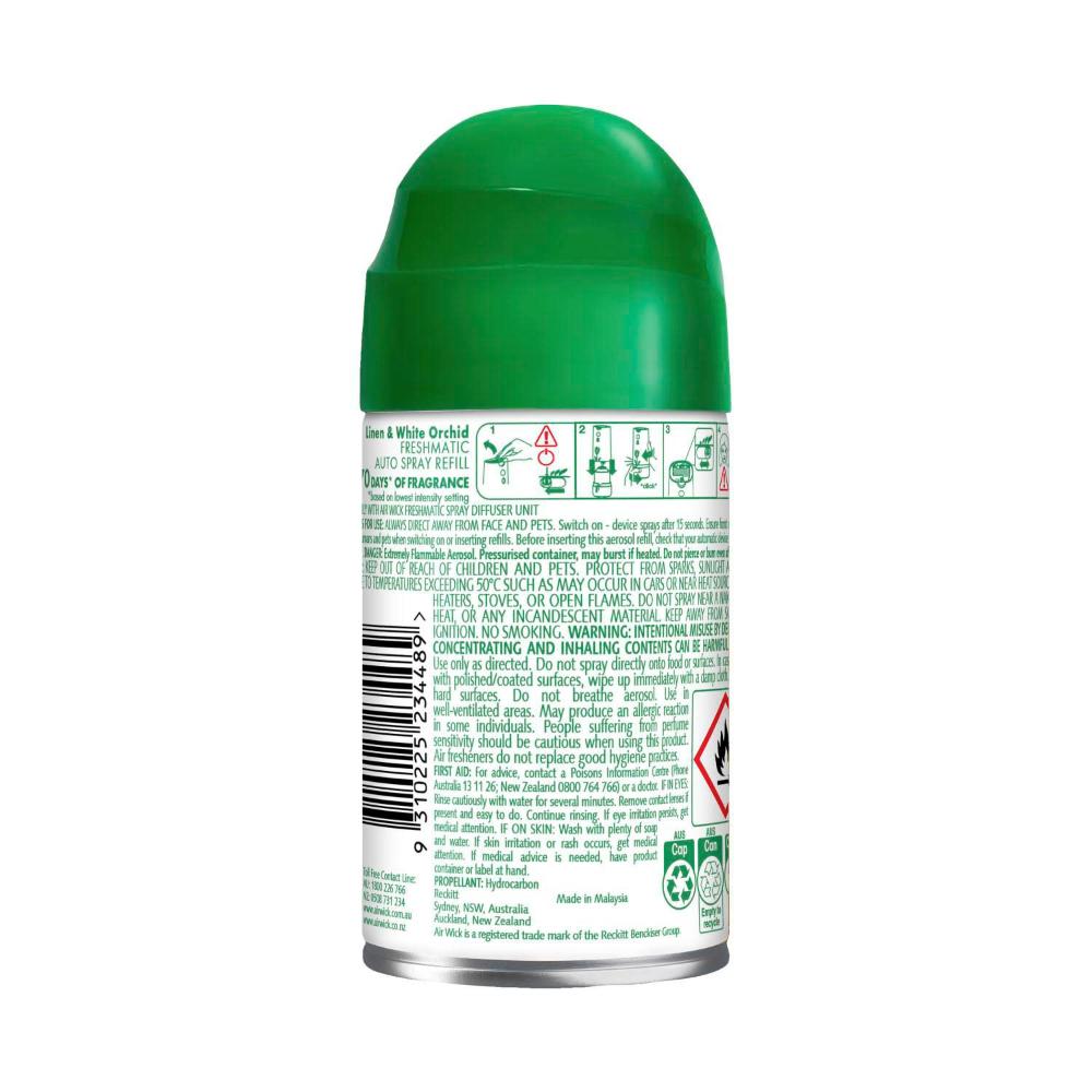 Air Wick 2X Essential Oil Freshmatic Refill Spray Linen & White Orchid - 157g