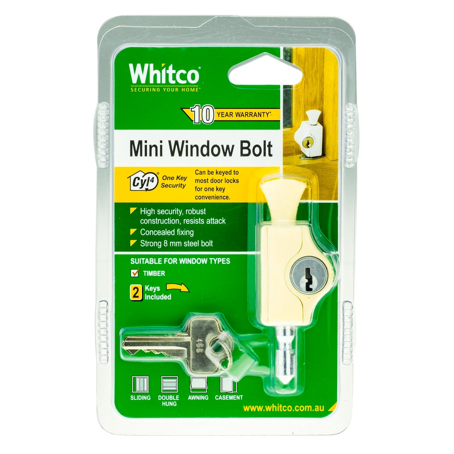Whitco Primrose Mini Bolt Lock