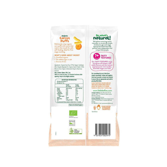 Baby Bellies Organic Carrot Puffs Sharebag 4 Pack - 35g