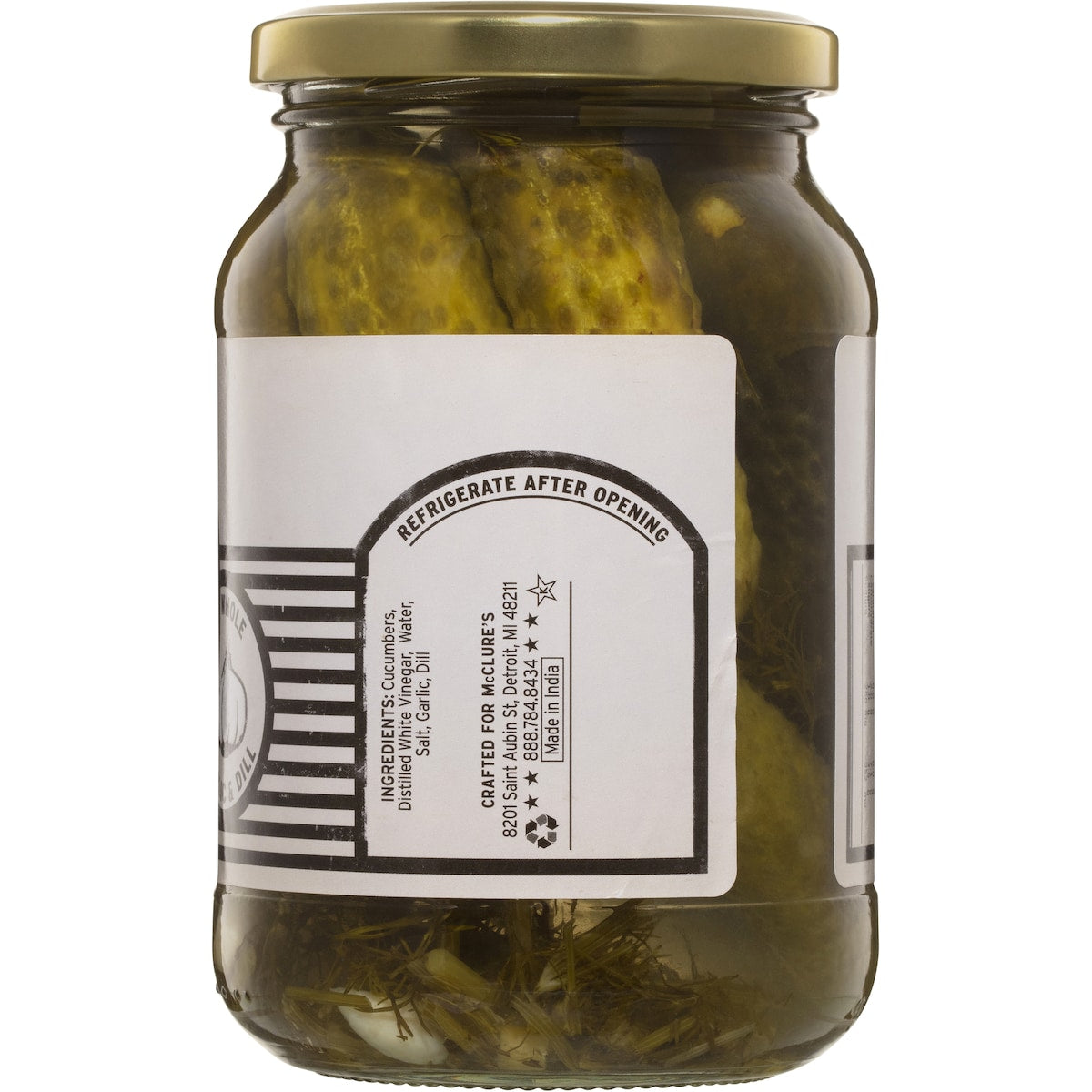 Mcclures Garlic & Dill Whole Pickle 500g