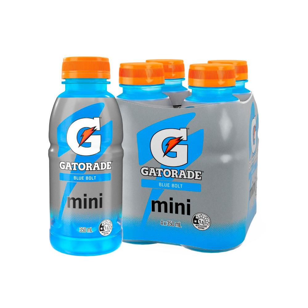 Gatorade Sports Drink Blue Bolt Minis 350ml - 4 Pack
