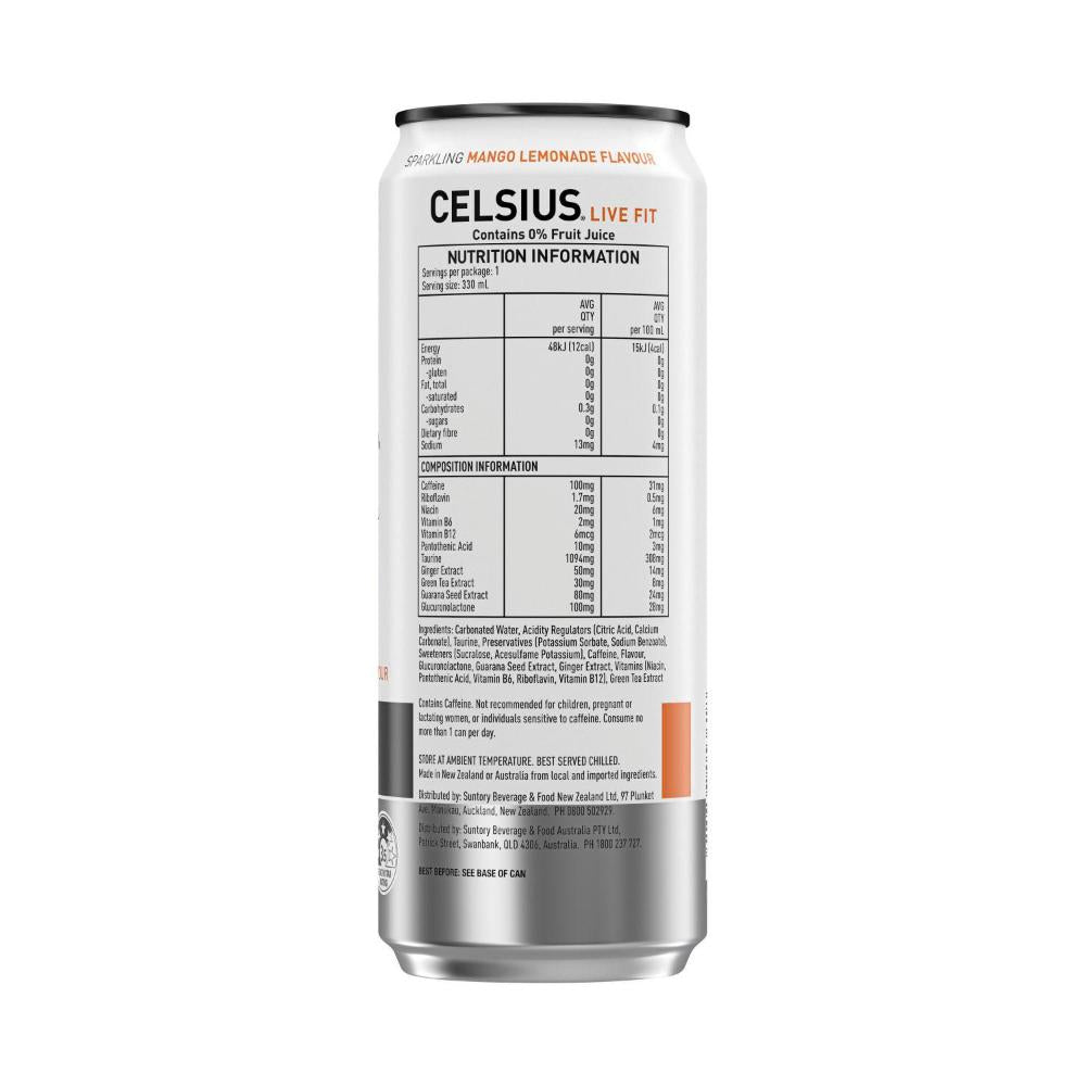 Celsius Energy Drink Mango Lemonade - 330mL