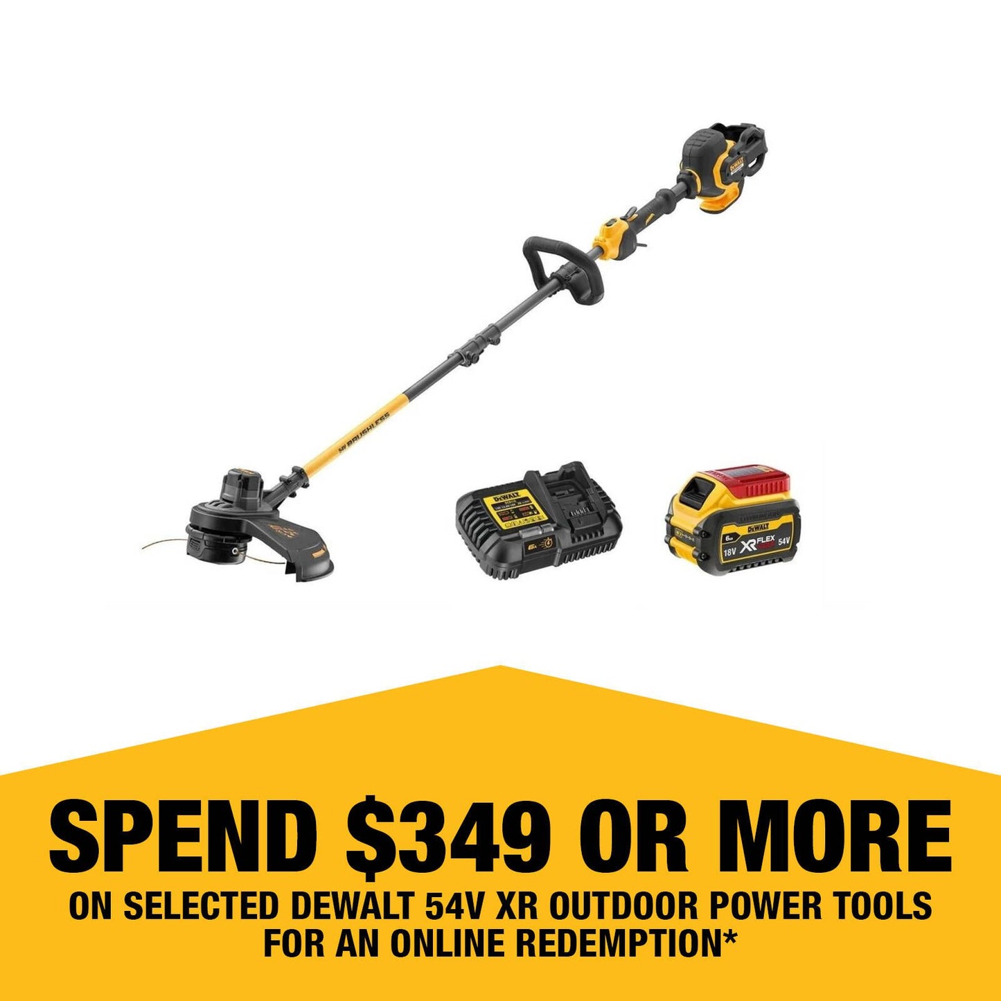 Dewalt XR Flexvolt Line Trimmer Kit - 54V - 380mm - 6.0Ah