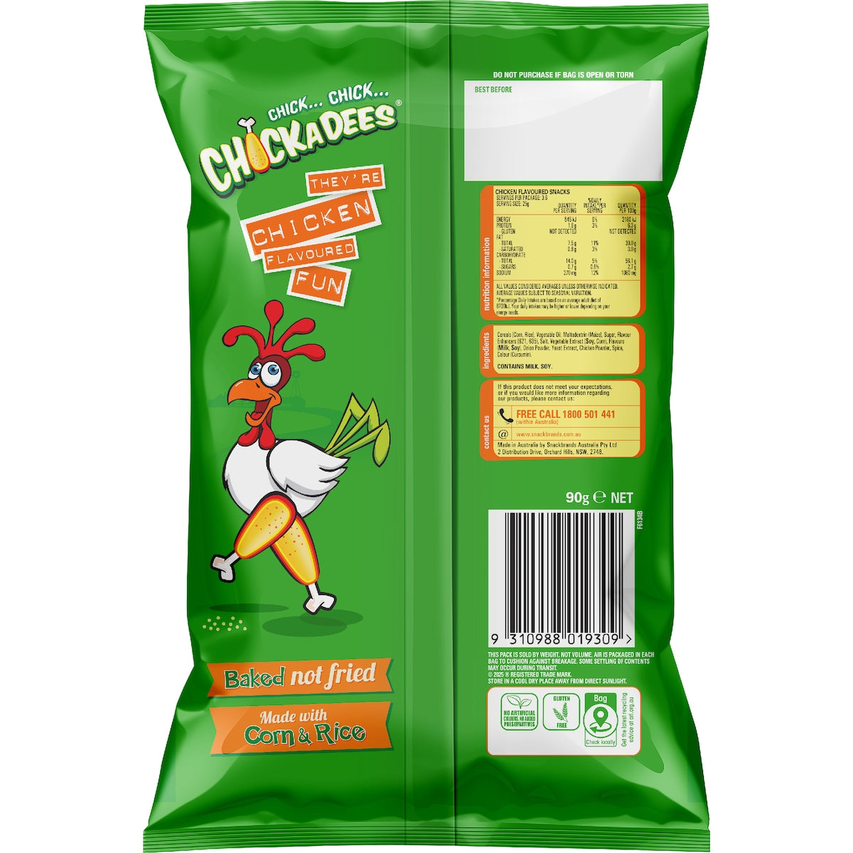 Chickadees Chicken Flavoured Snacks 90g