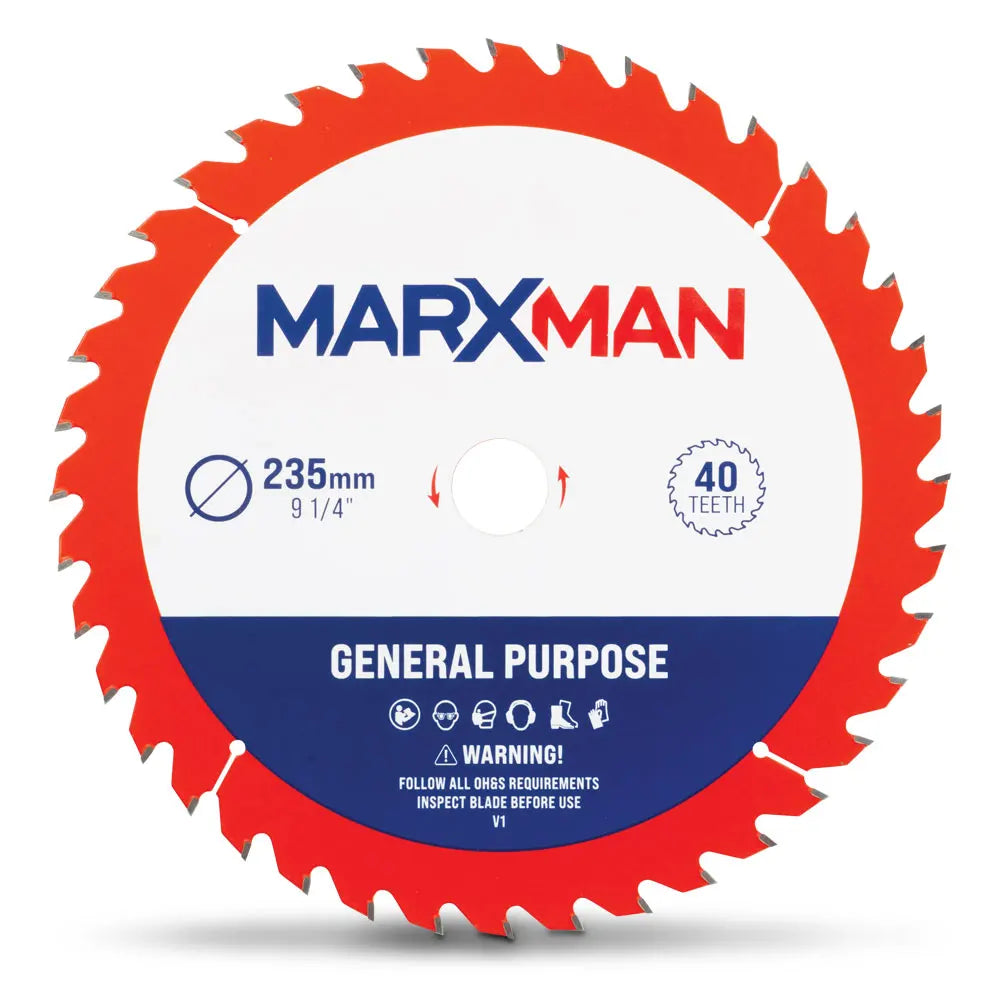 MARXMAN 235mm 40T TCT Wood G Purpose Circular Saw Blade MMCSS23540