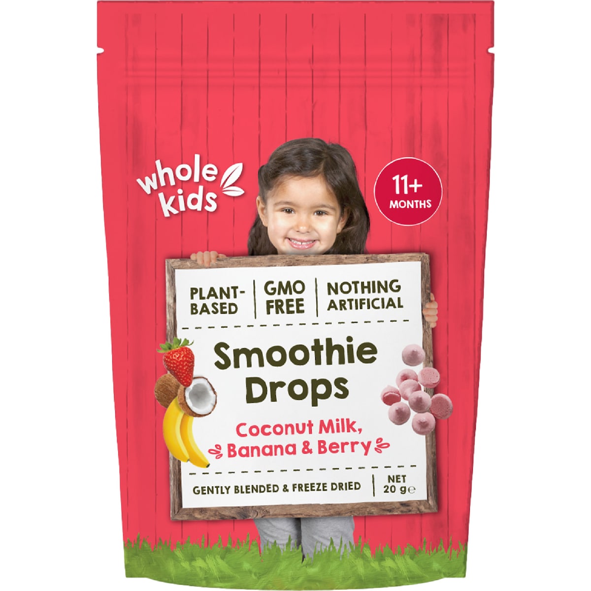 Whole Kids Smoothie Drops Berry Banana & Coconut Milk 20g