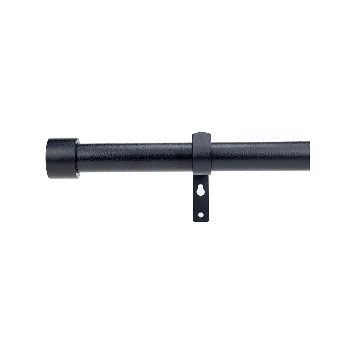 Pillar Black Curtain Rod Bracket - 25mm & 32mm - 1 Pair - 105-150mm