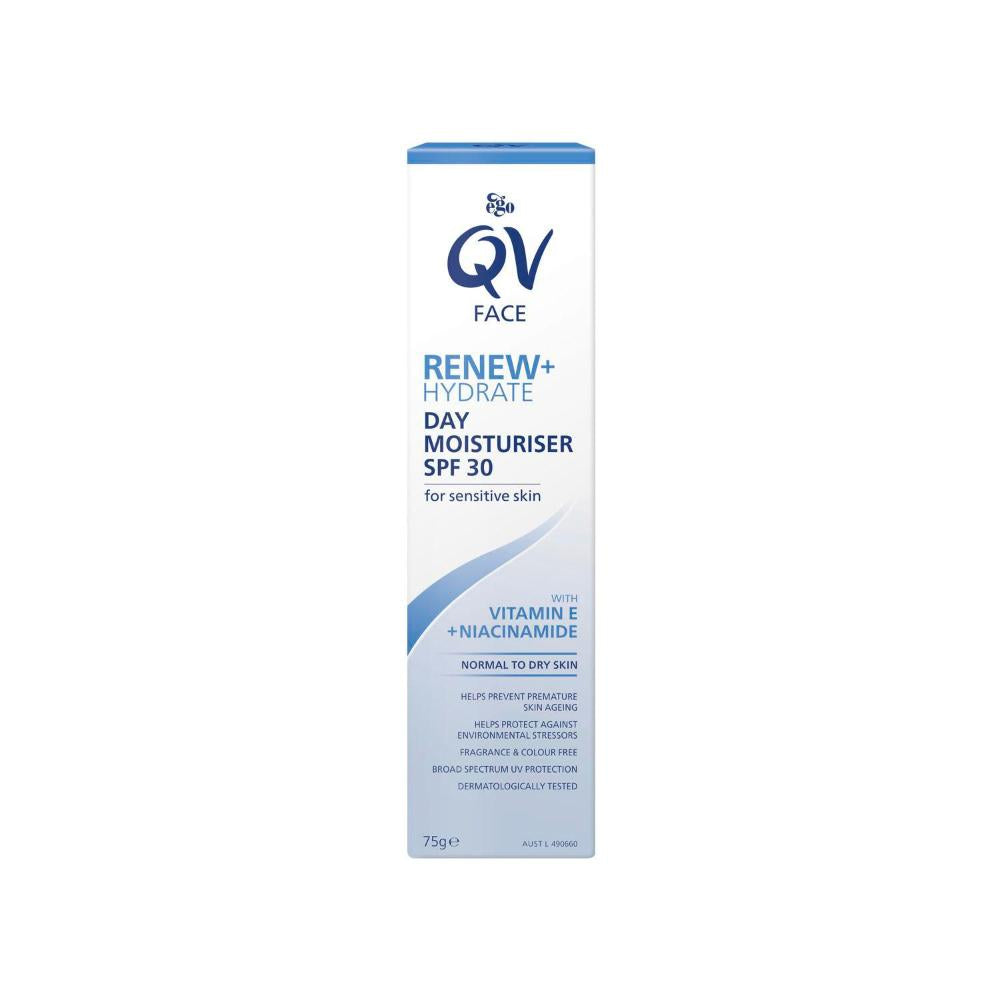QV Face Renew + Hydrate Day Moisturiser SPF 30 - 75g