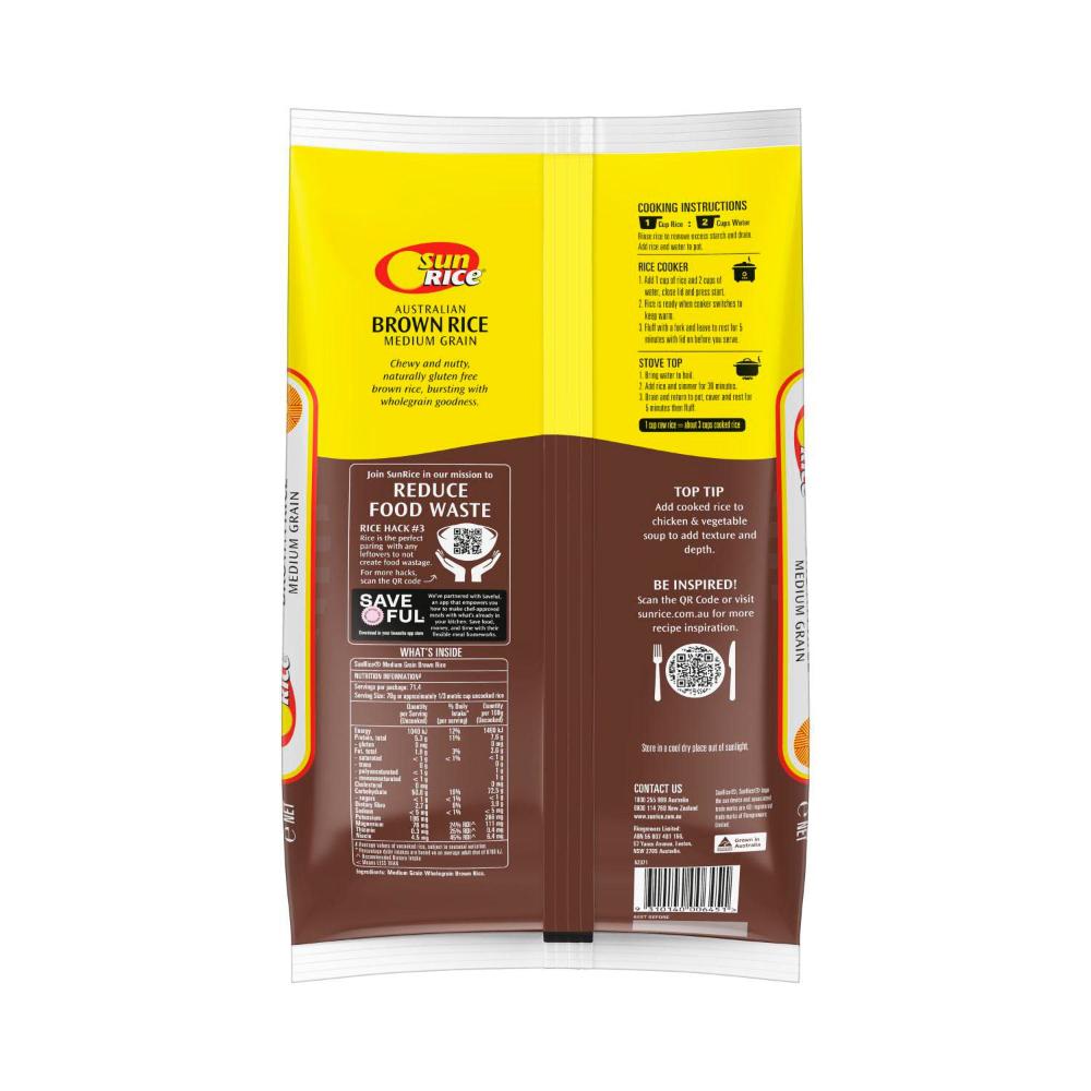 Sunrice Australian Medium Grain Brown Rice - 5kg