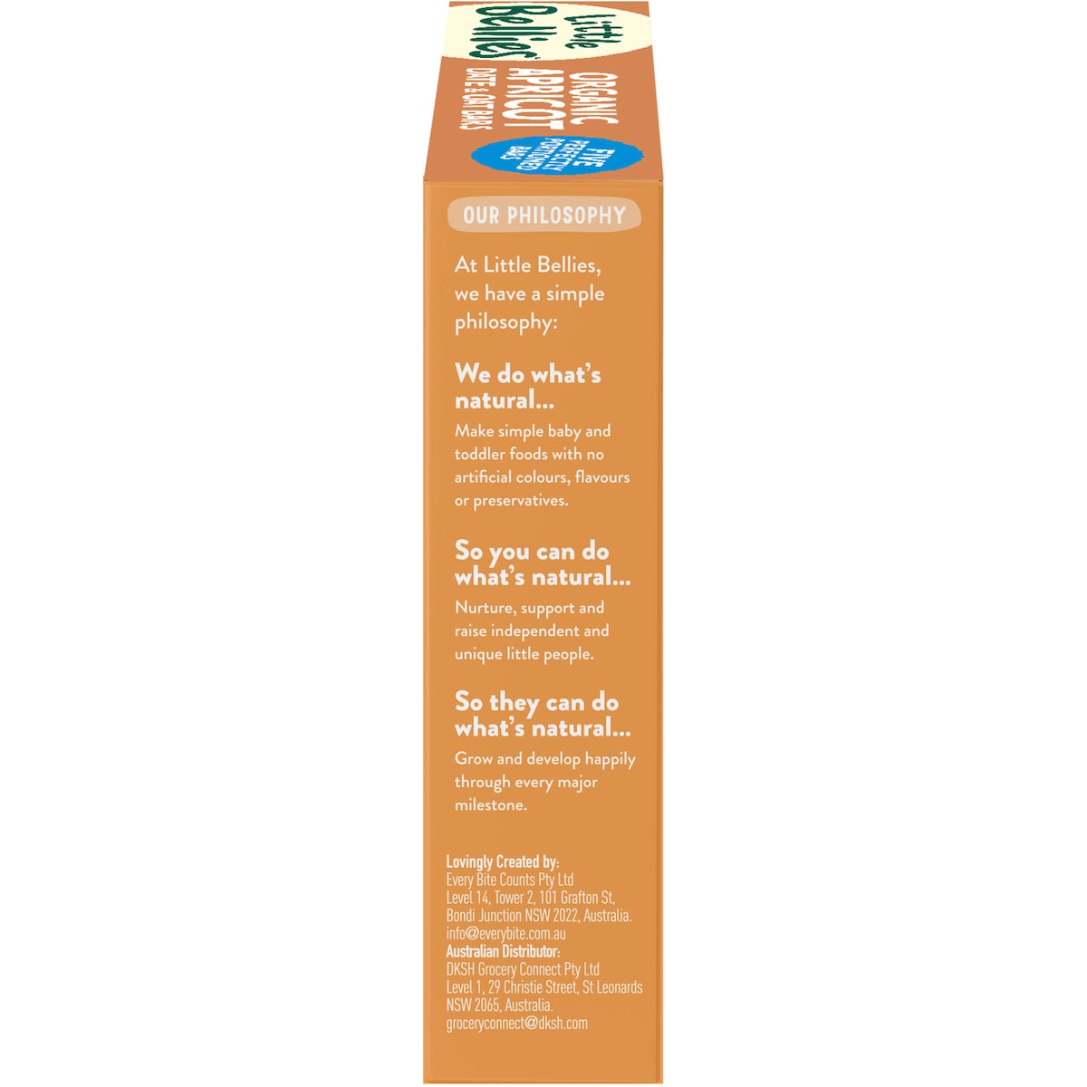 Little Bellies Organic Apricot Date & Oat Bar 5 Pack