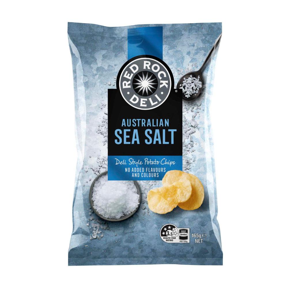 Red Rock Deli Potato Chips Sea Salt - 165g