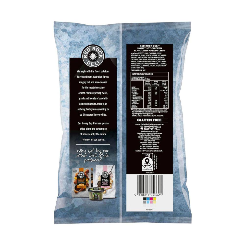 Red Rock Deli Honey Soy Chicken Potato Chips - 165g