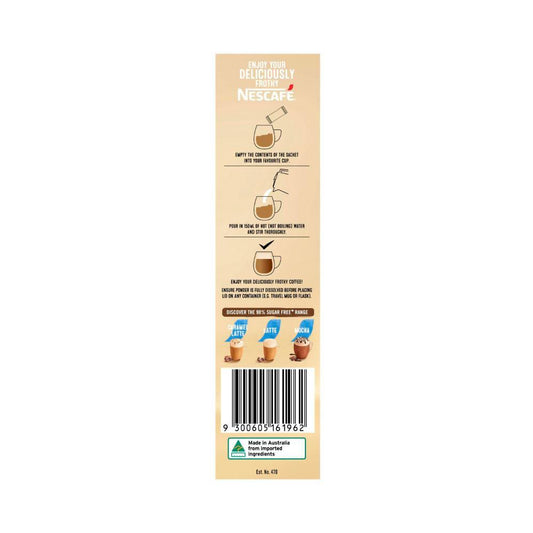 Nescafe 98% Sugar Free Vanilla Latte Coffee Sachets - 10 Pack