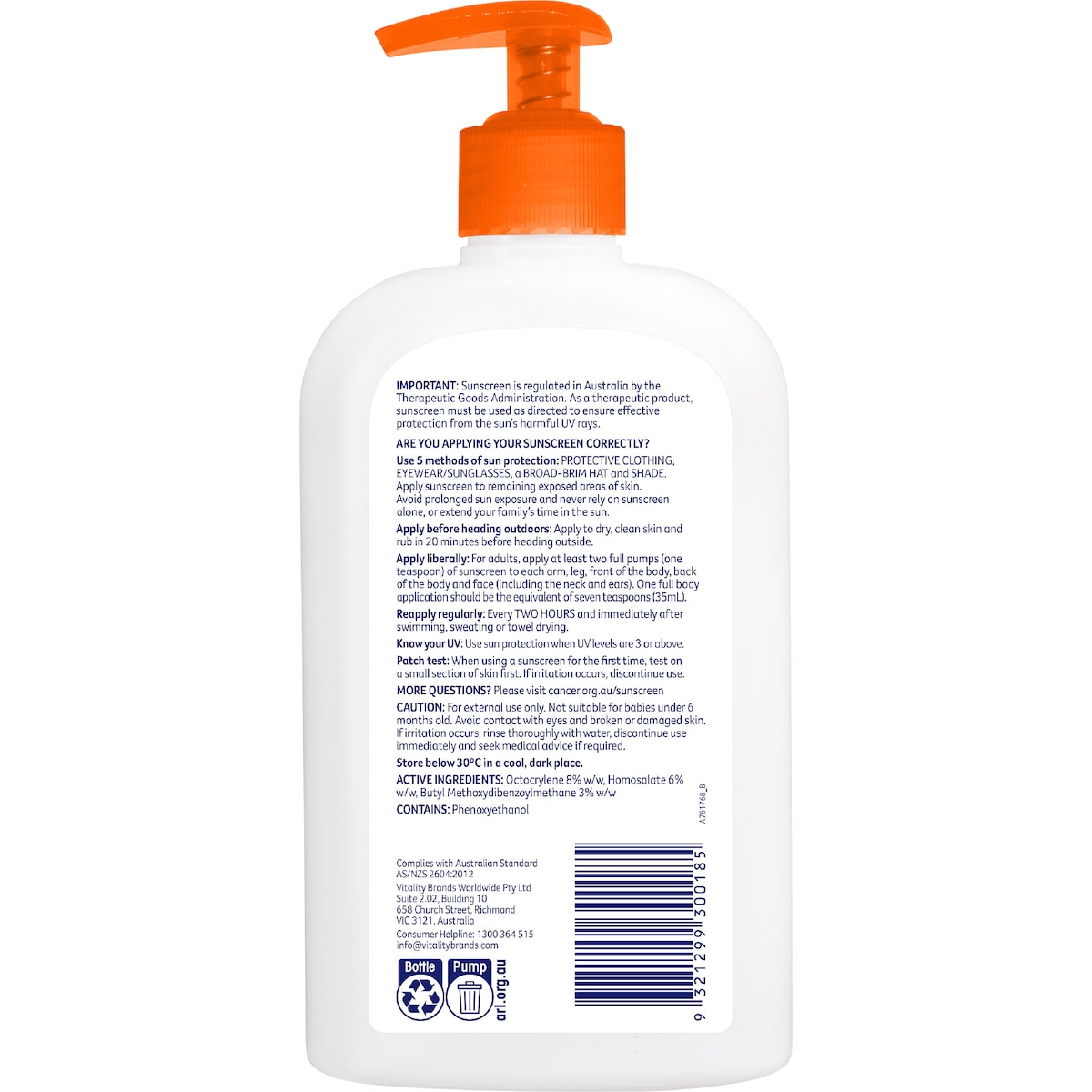 Cancer Council Spf 50 Everyday Value Sunscreen 500ml
