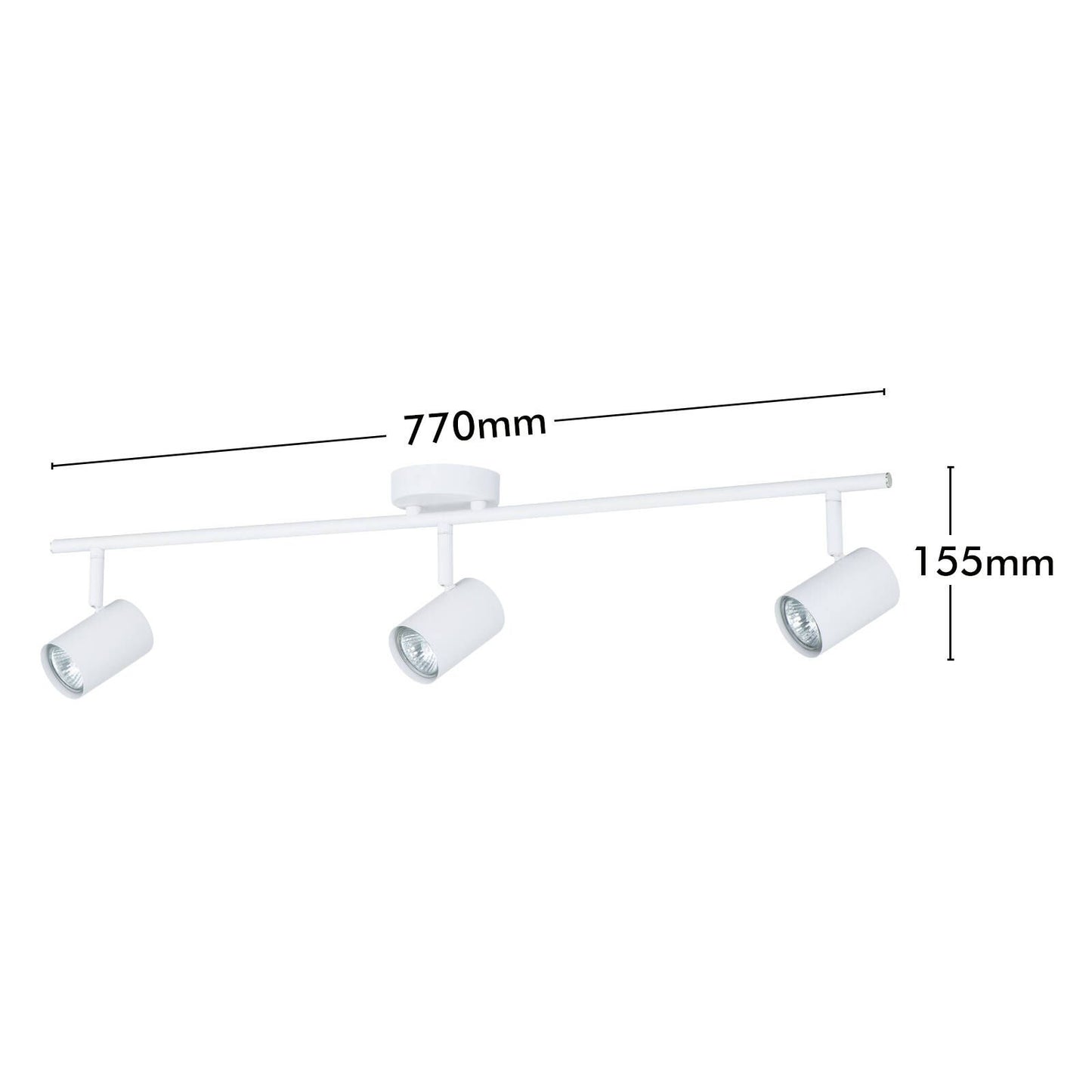 Verve White GU10 Gabriella 3 Head Adjustable Spotlight - 770mm
