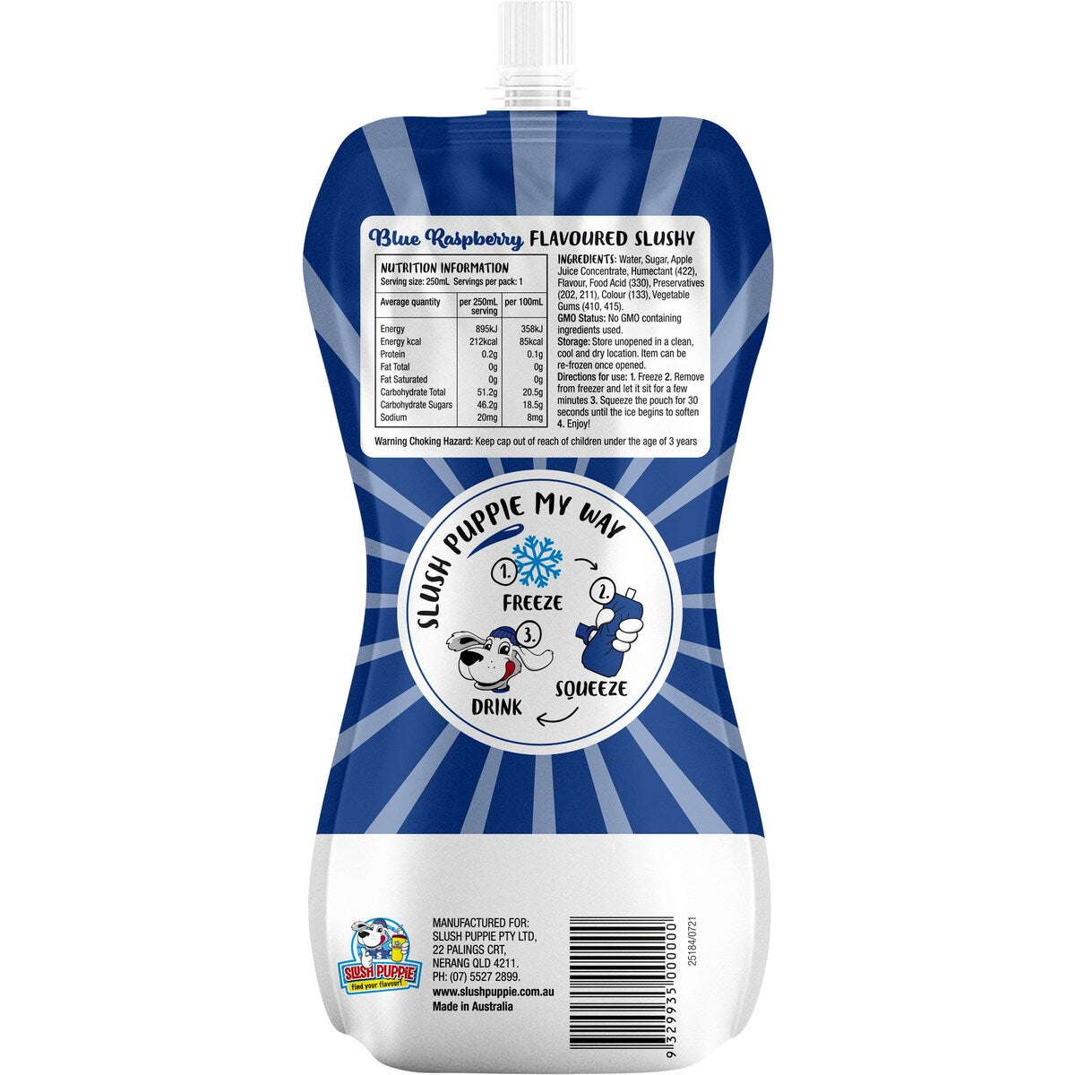 Slush Puppie Blue Raspberry 250ml