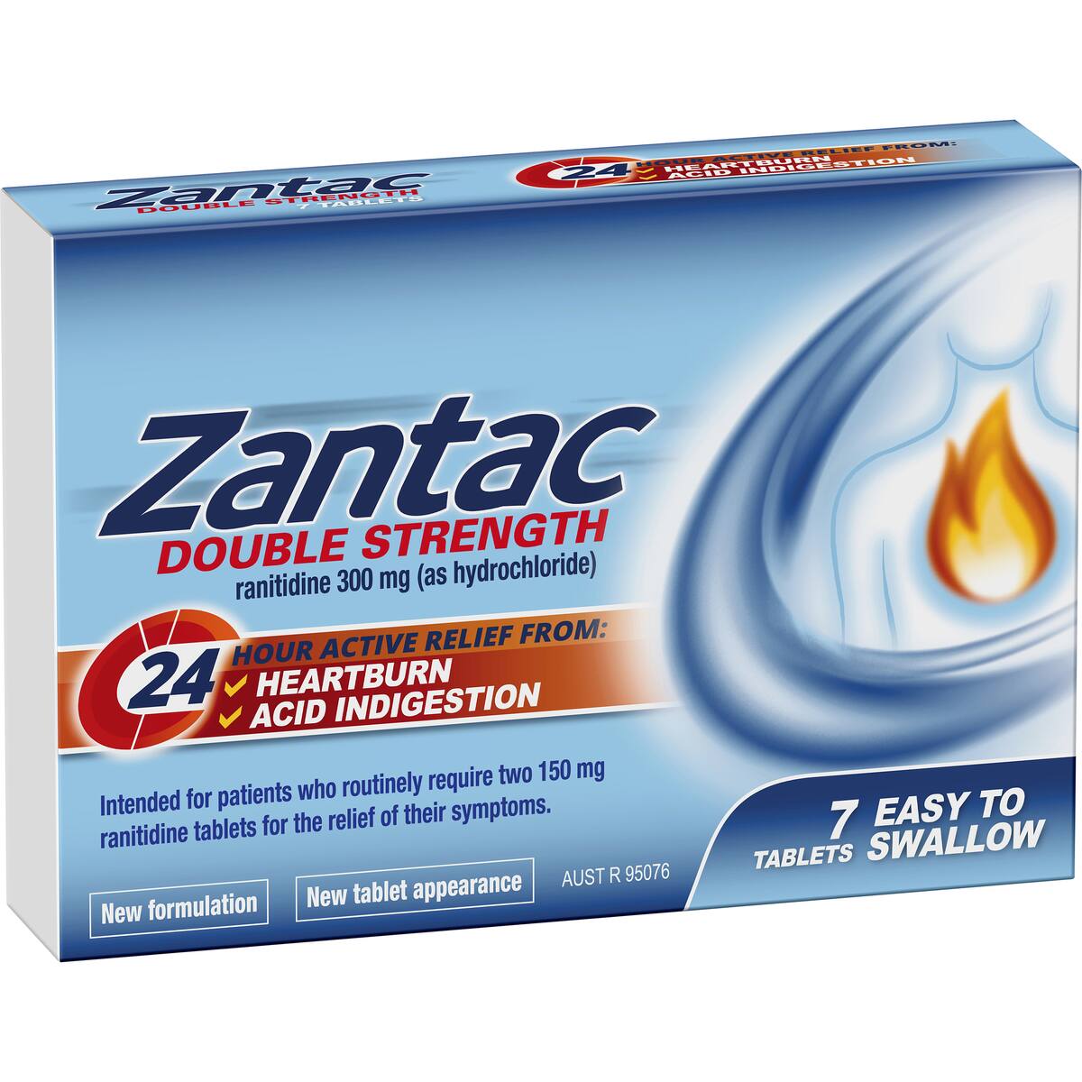 Zantac Double Strength Ranitidine 300mg Tablets 7 Pack