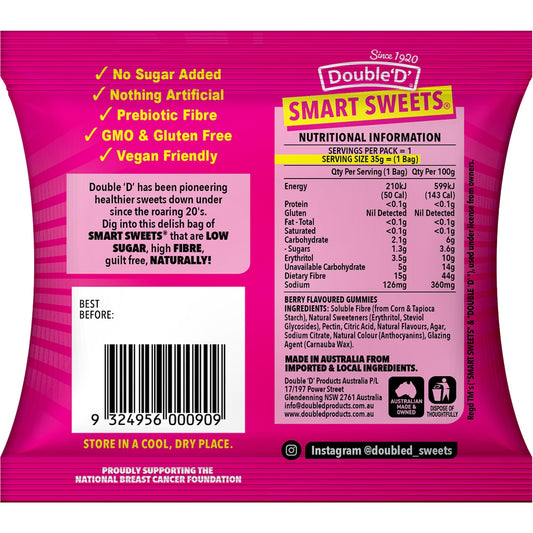 Double D Smart Sweets Berry Gummies 35g