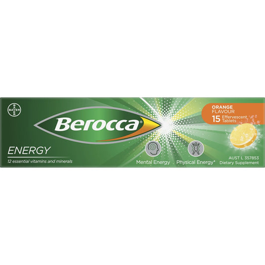 Berocca Vitamin B & C Orange Flavour Energy 15 pack