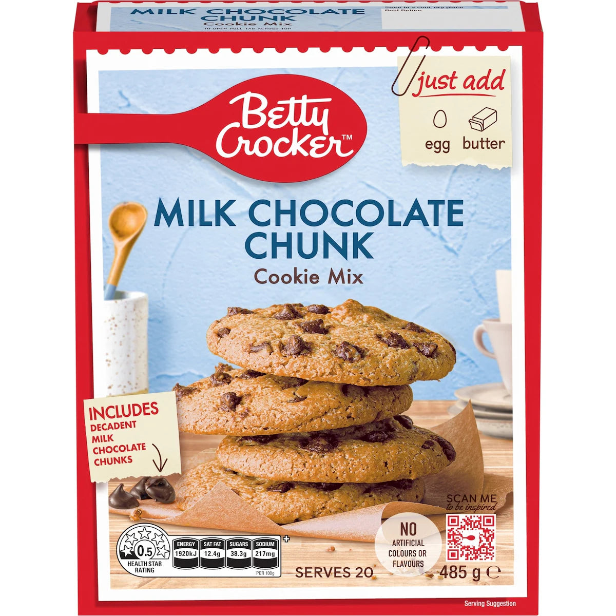Betty Crocker Milk Chocolate Chunk Cookie Mix | 485g