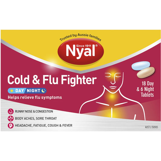 Nyal Cold & Flu Fighter Day & Night Tablets 24 Pack