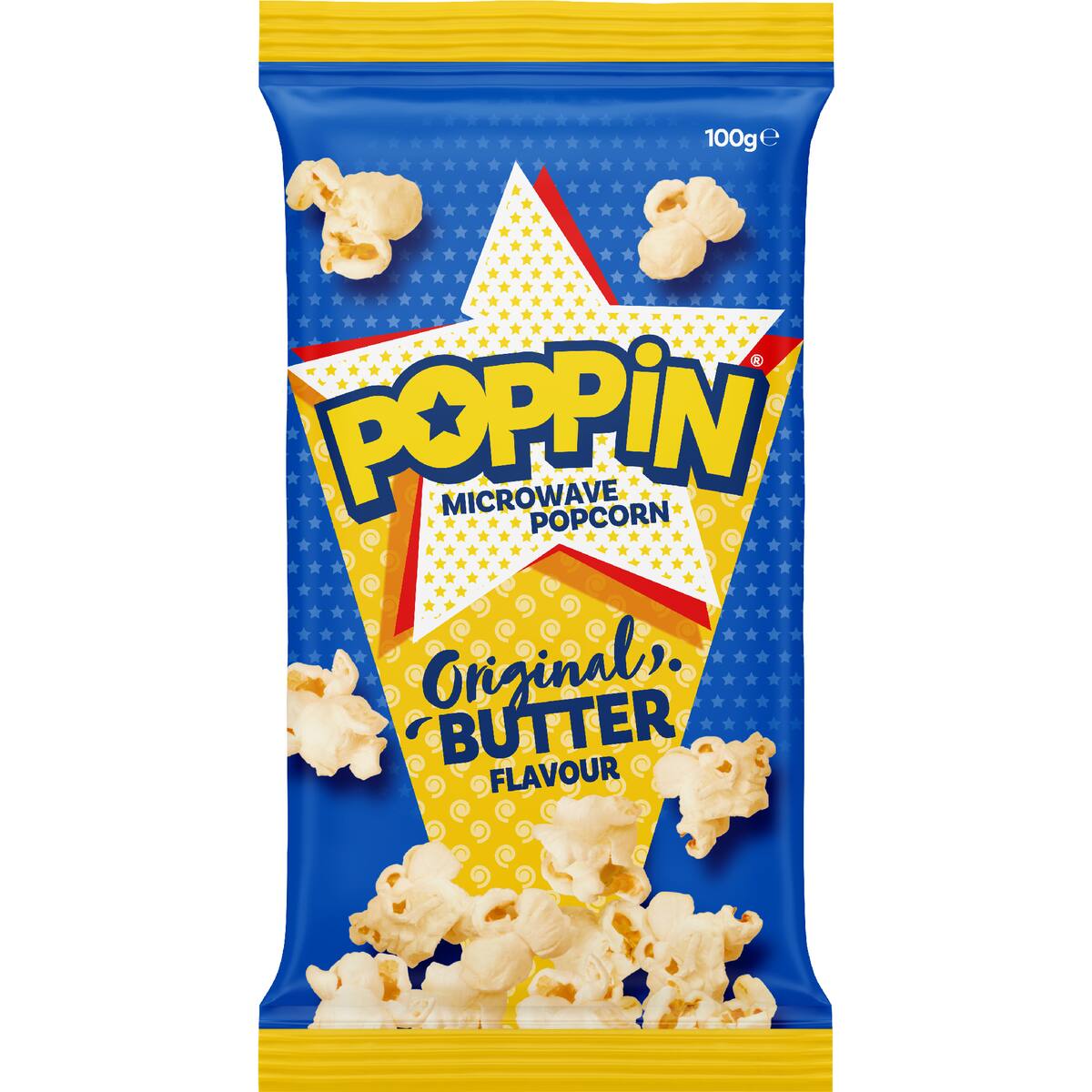 Poppin Microwave Popcorn Butter Flavour 100g