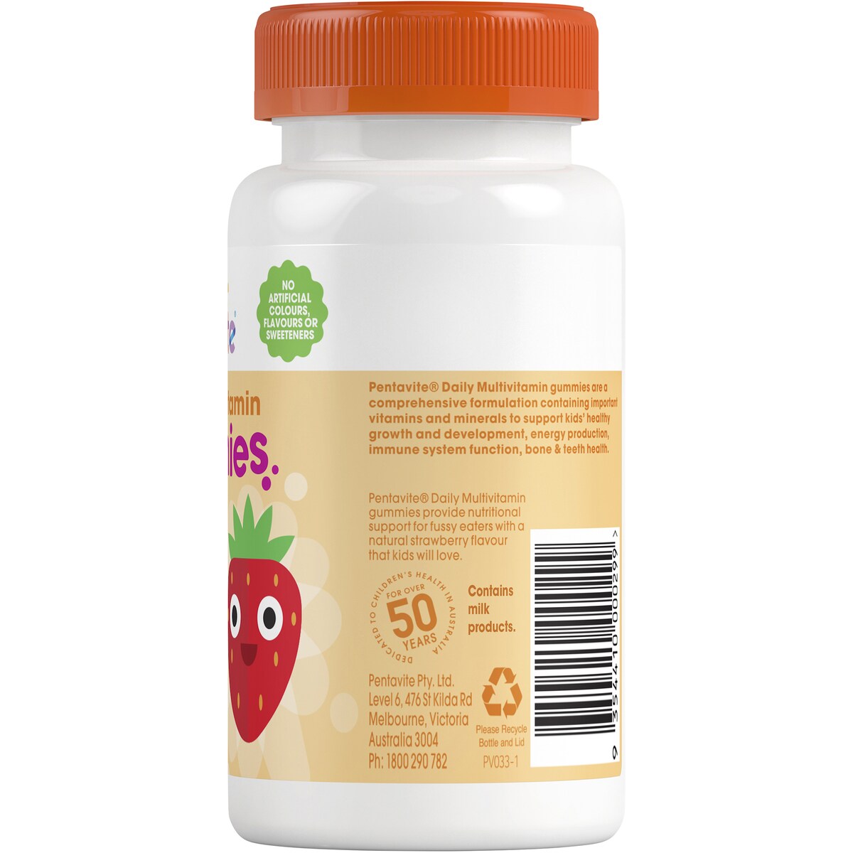 Pentavite Daily Multivitamin Kids Pastille Gummies Strawberry 60 pack