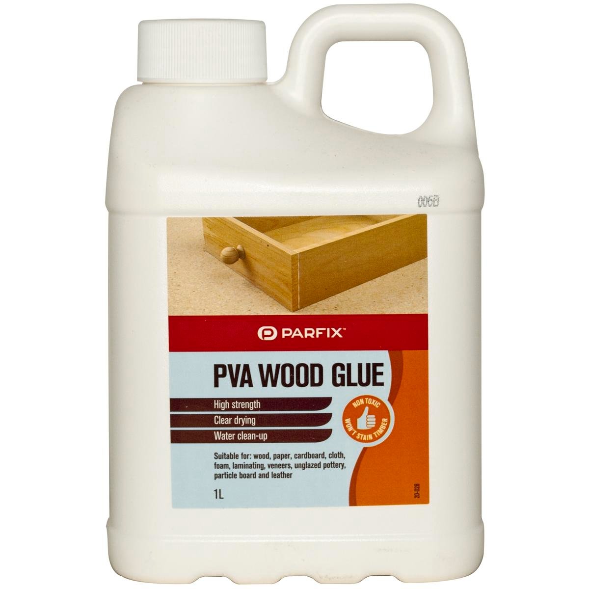 Parfix PVA Woodwork Adhesive - 1L - PVA - High Strength, Clear Drying