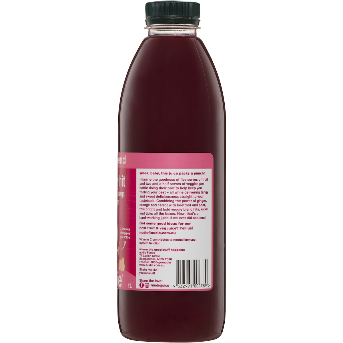 Nudie Immunity Hit Beetroot Carrot Orange Pear & Ginger 1l
