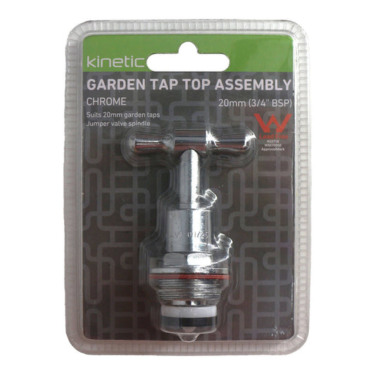 Kinetic Chrome Garden Tap Top Assembly - 20mm