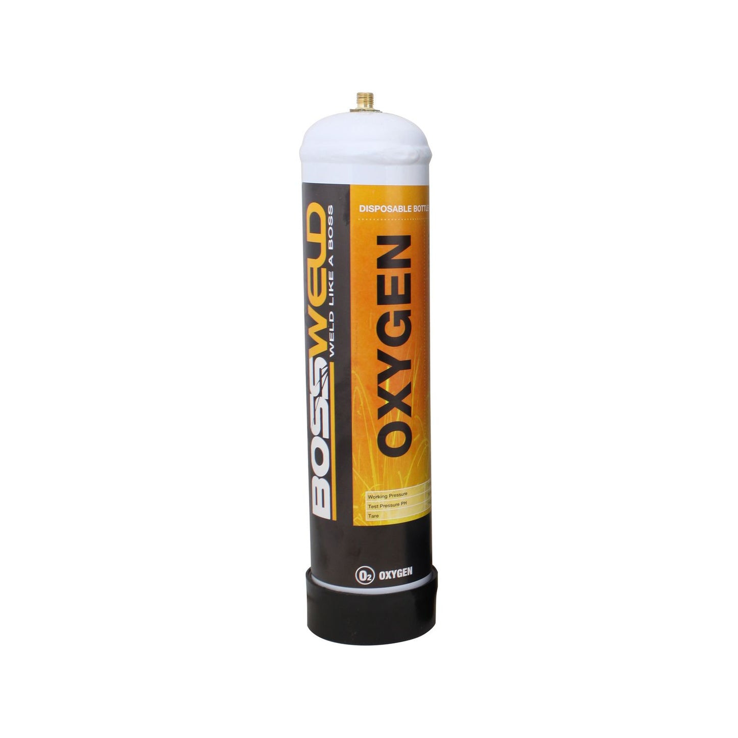Bossweld Oxygen Disposable Gas Bottle - 950ml