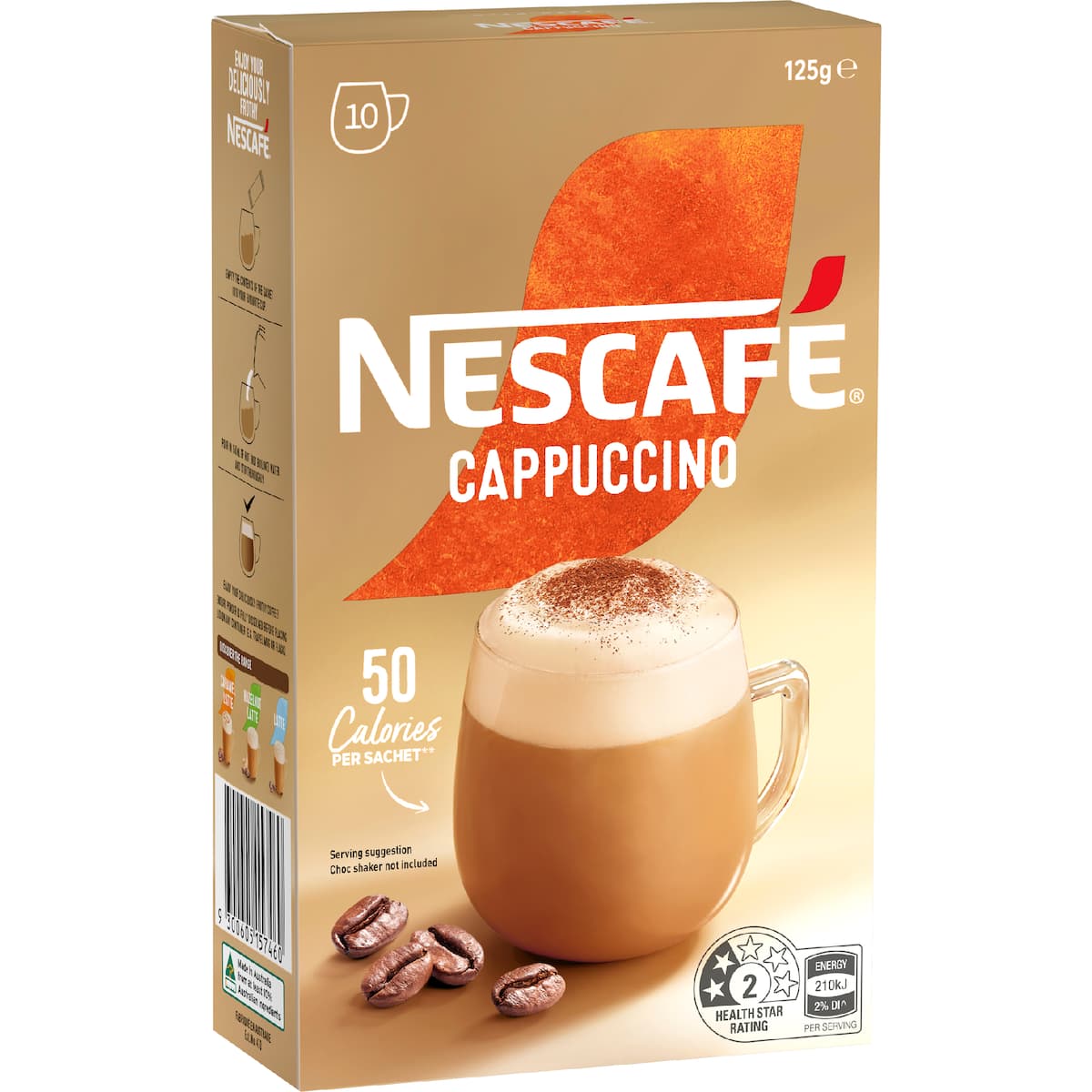 Nescafe Cappuccino Coffee Sachets 10 Pack