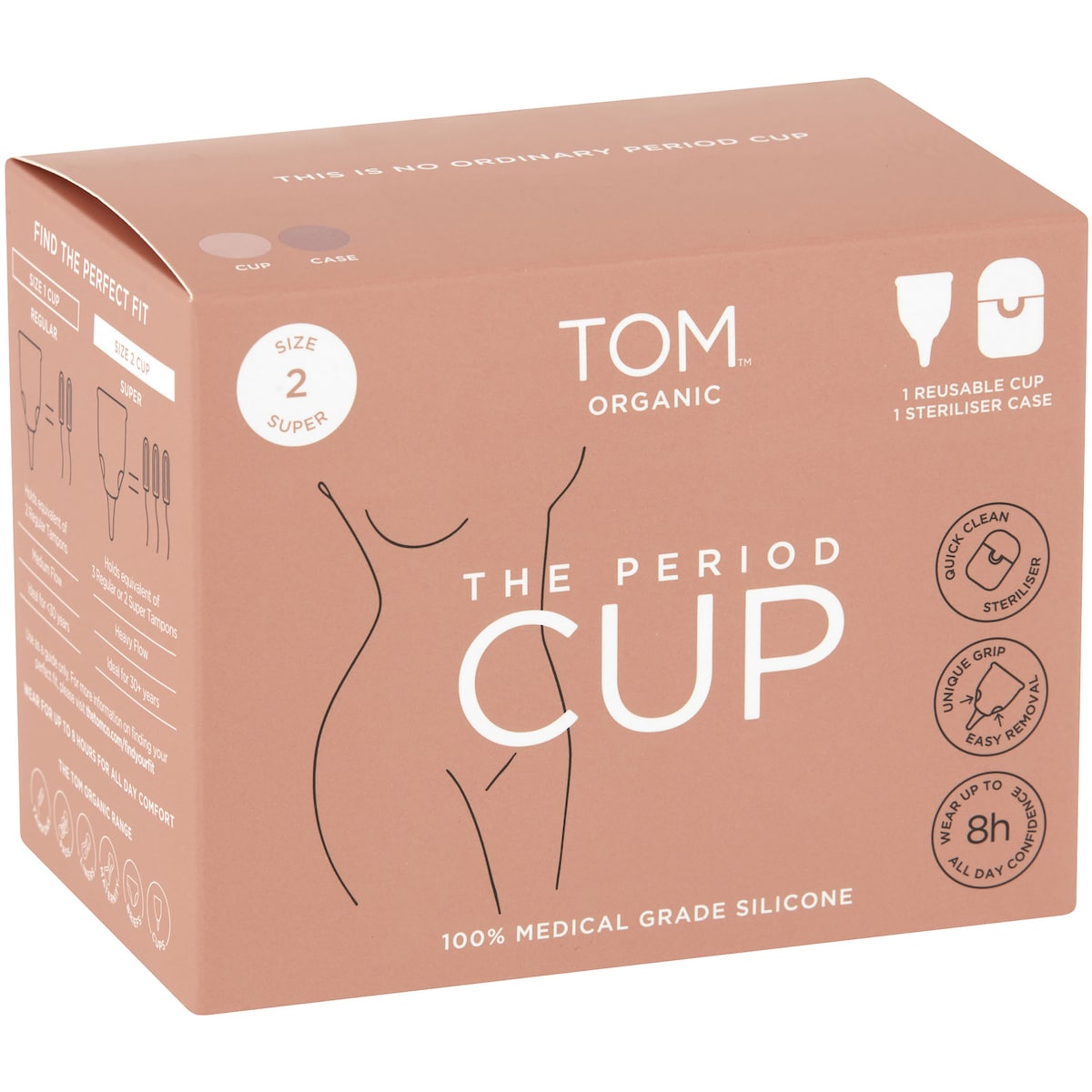 TOM Organic The Period Cup Size 2 Super Size 2 Super each