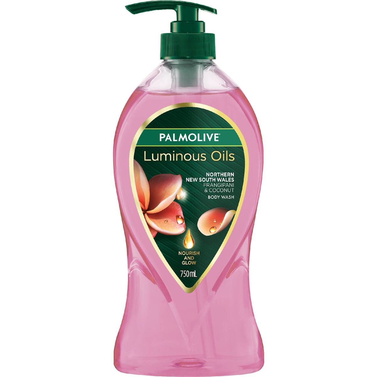 Palmolive Body Wash Shower Gel Luminous Oils Frangipani Coco 750ml