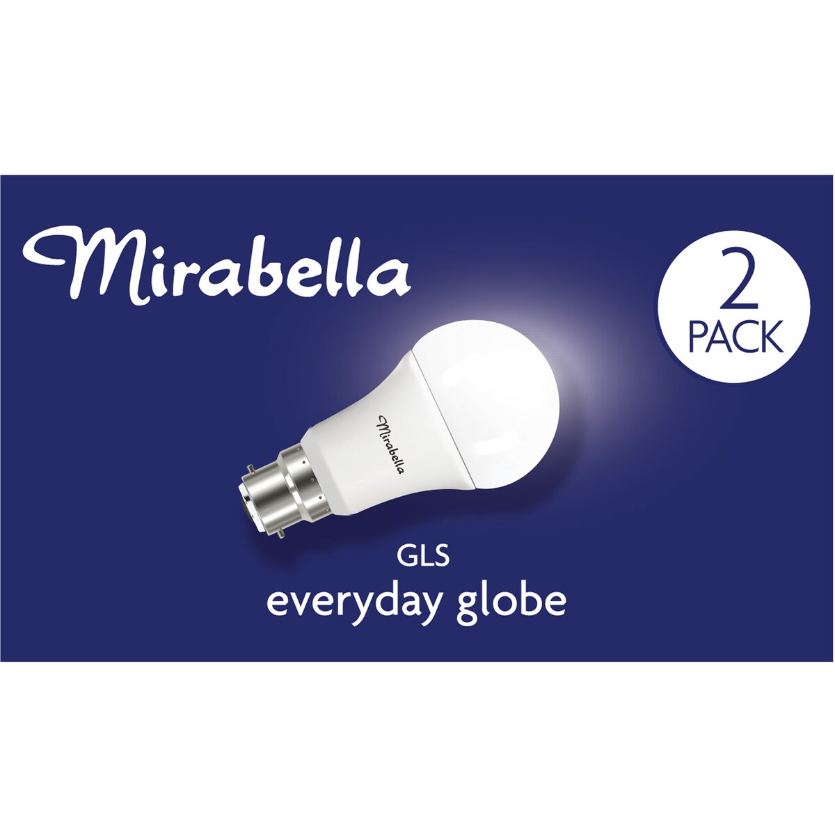 Mirabella LED GLS BC 11W 1000lm Warm White 2 pack