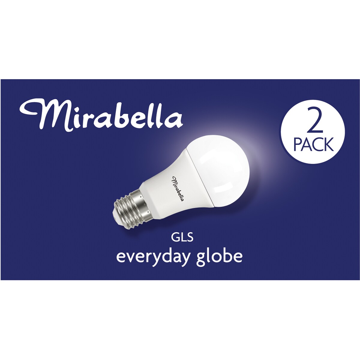Mirabella LED GLS Edison Screw 9W 806lm Cool White Globe 2 pack