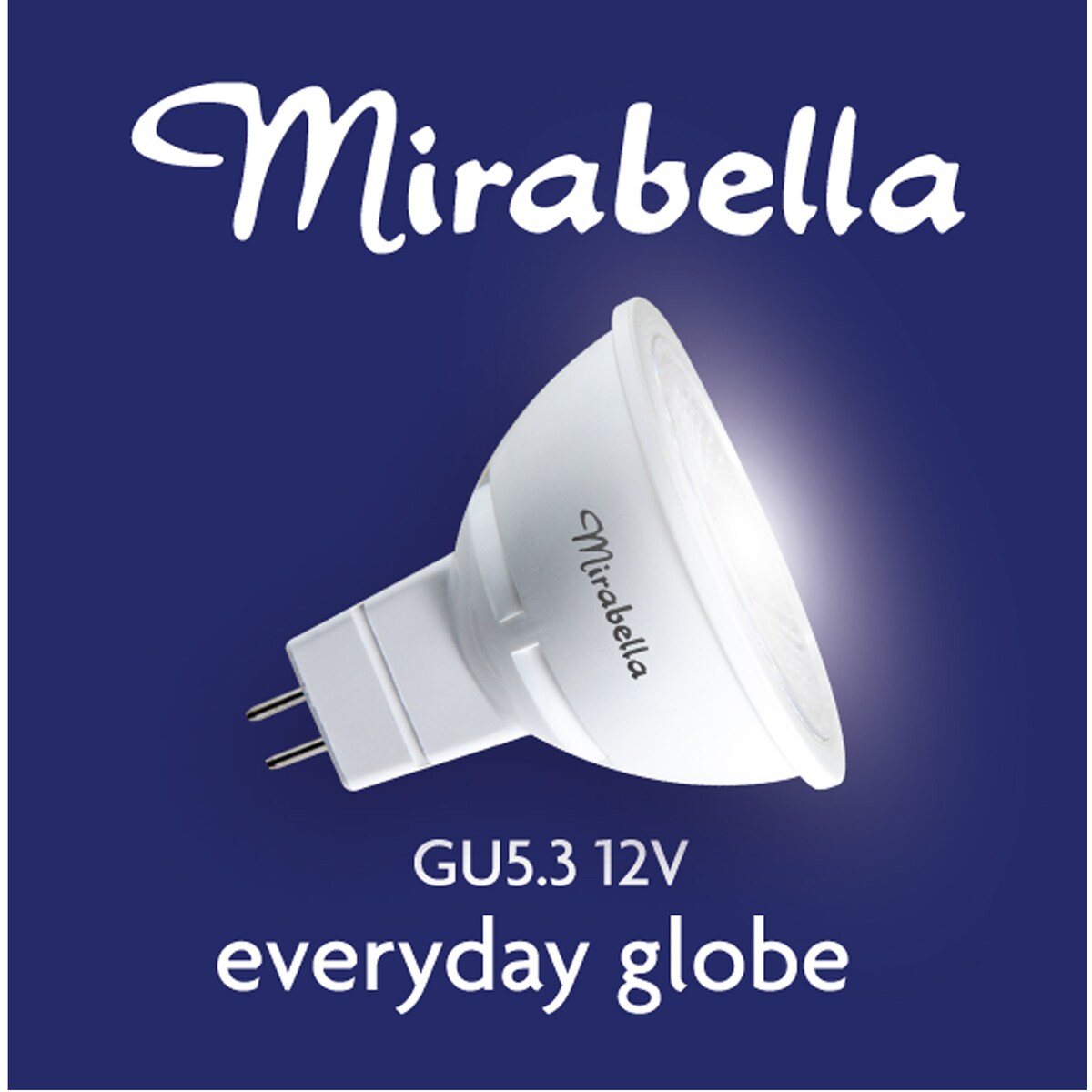 Mirabella 6w Led Gu5.3 12v Warm White Globe 2 Pack Each