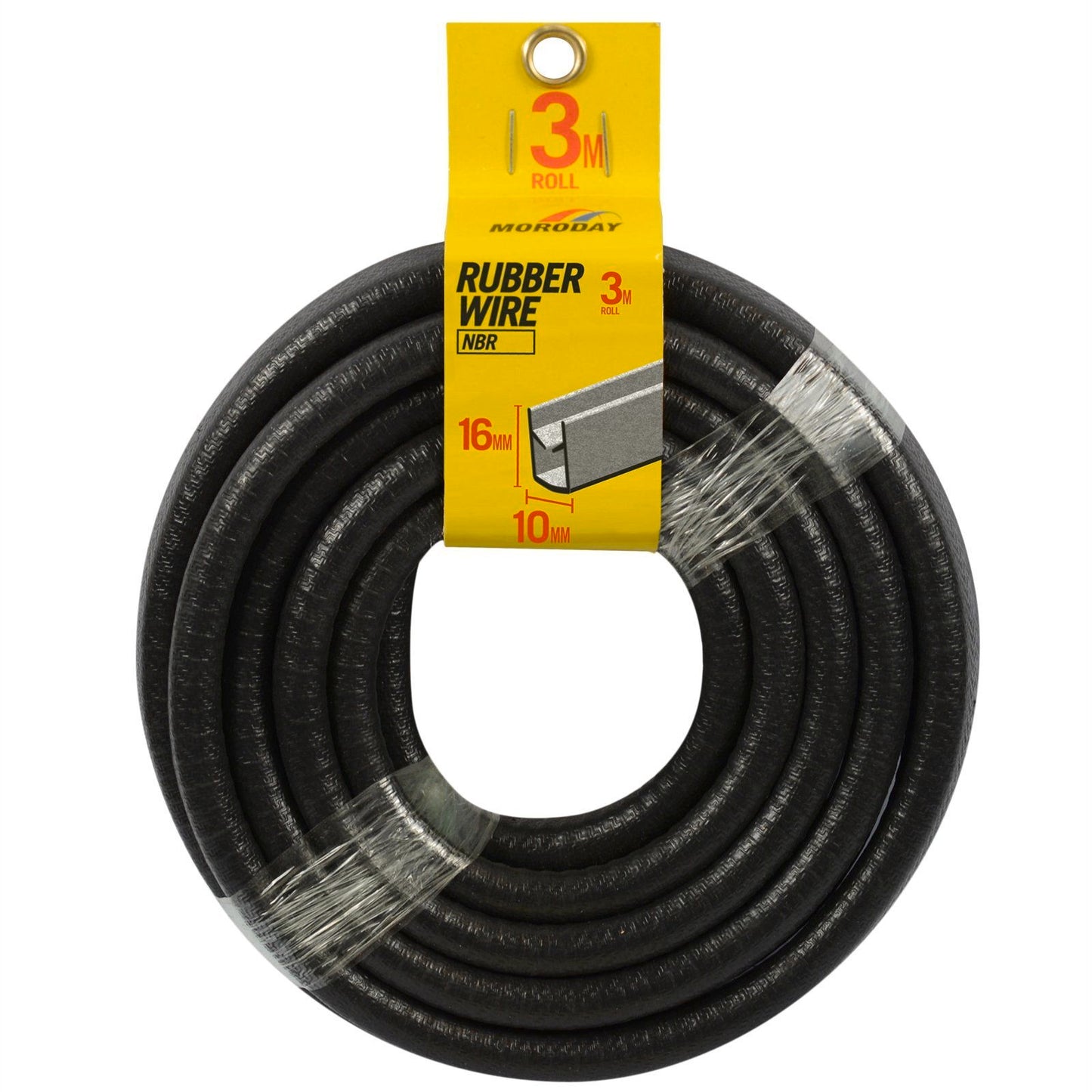 Moroday Rubber and Wire - 10mm x 16mm x 3m