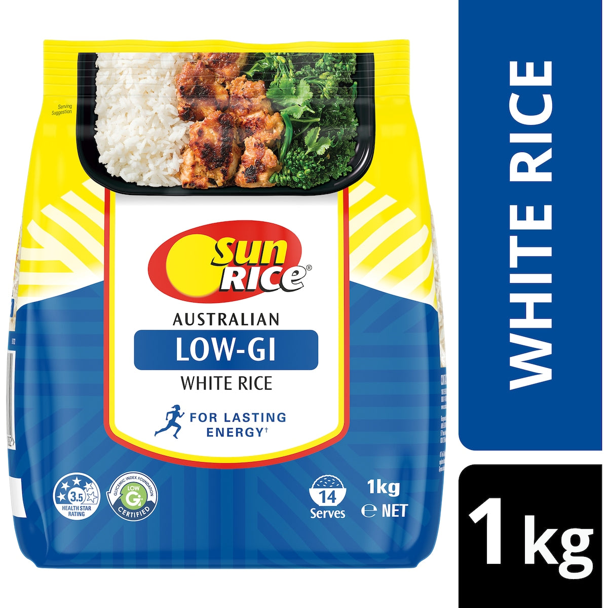 Sunrice Clever Rice Low Gi White 1kg