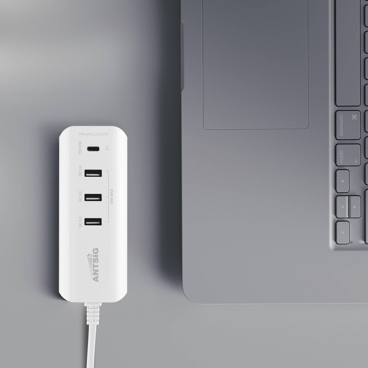 Antsig 20W Compact USB Charger - 4 Ports