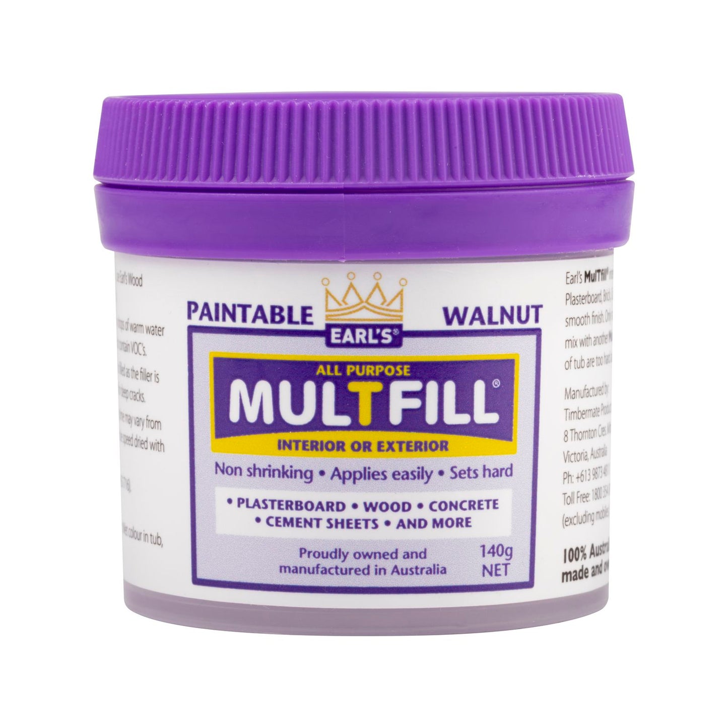 Earl's MulTfill - 140g - Walnut