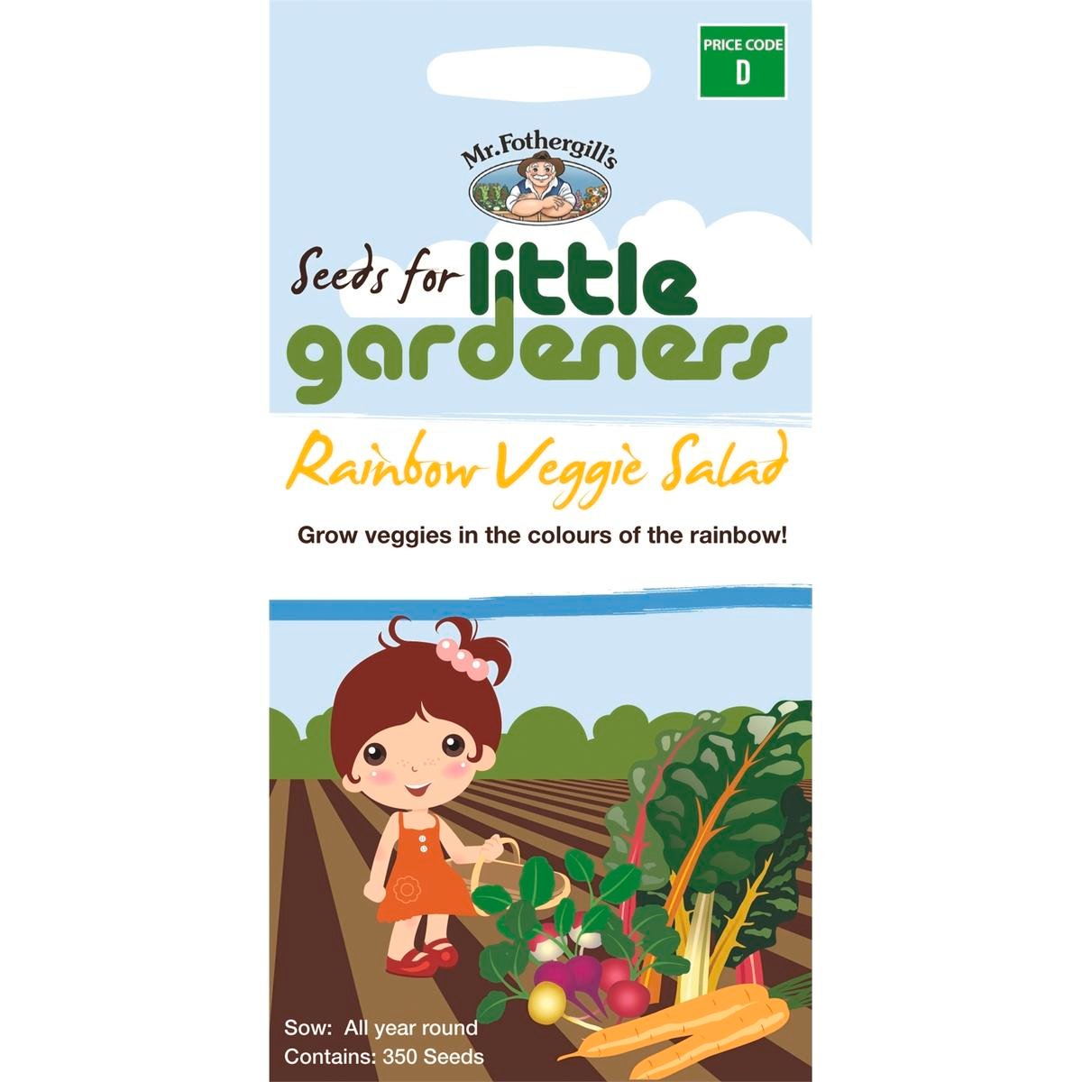 Mr Fothergill Rainbow Veggie Salad Seeds 8 Weeks Fun Family Gardening