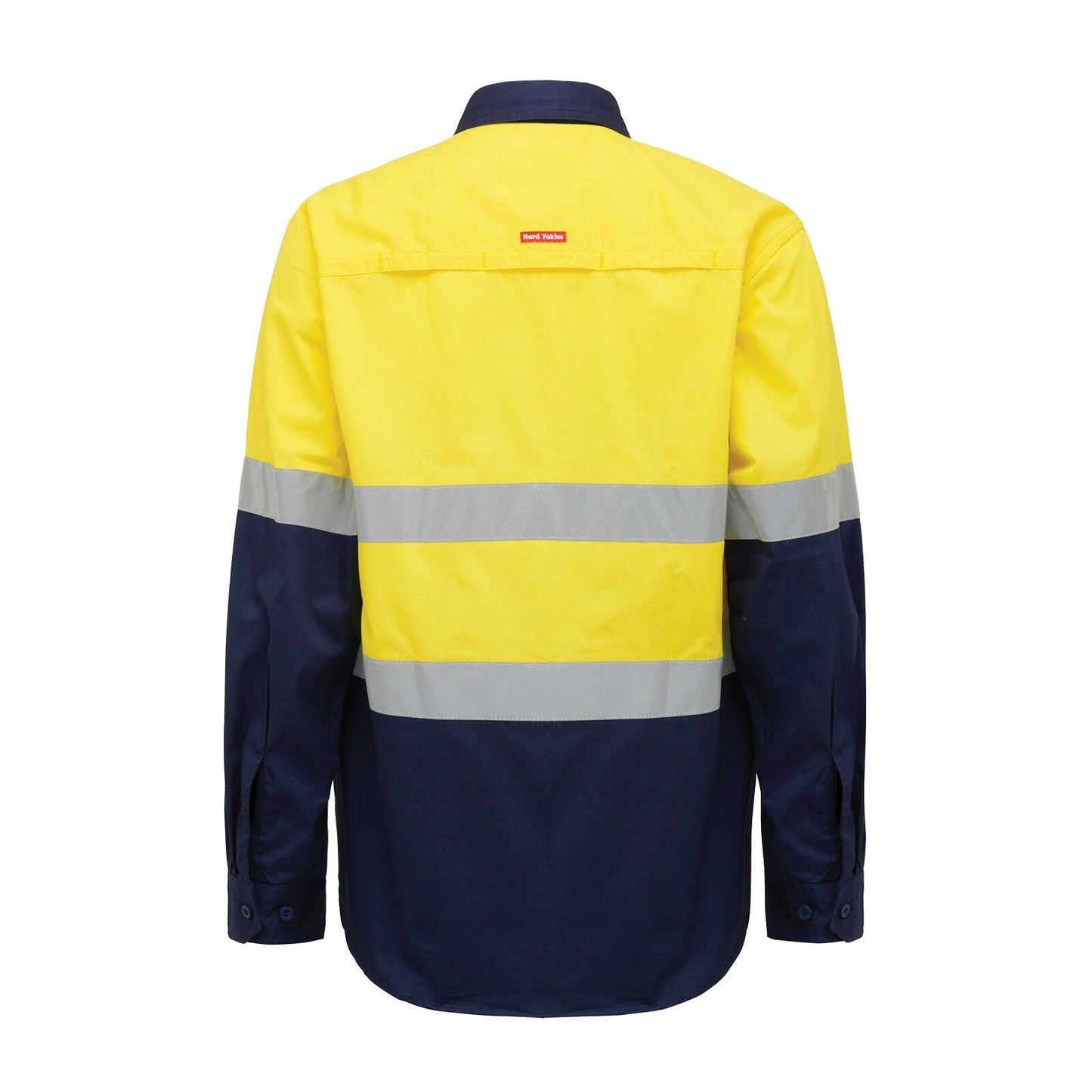 Hard Yakka Hi Vis Taped Long Sleeve Shirt - XL - Yellow/Navy