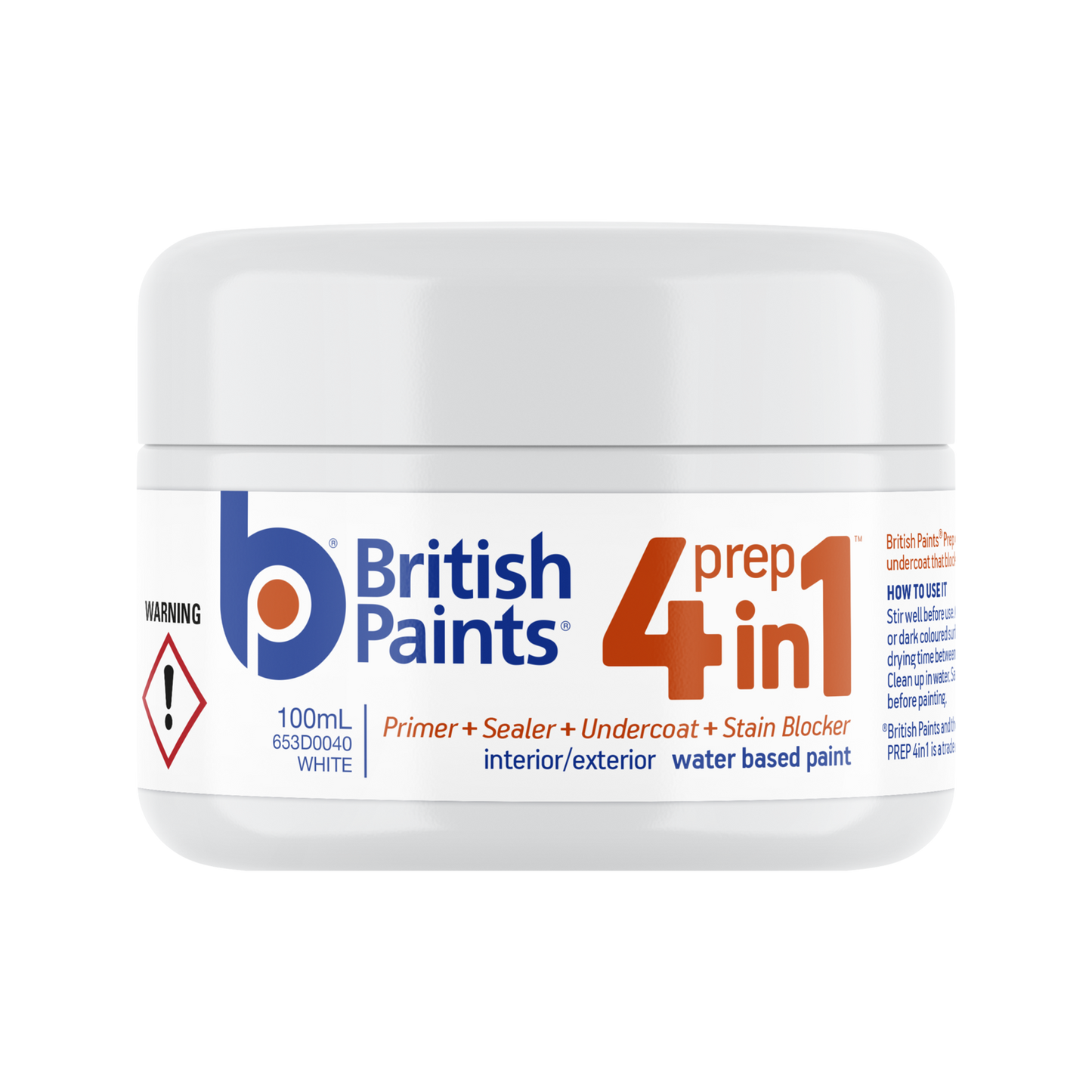British Paints 4 In 1 Prep Primer - 100ml