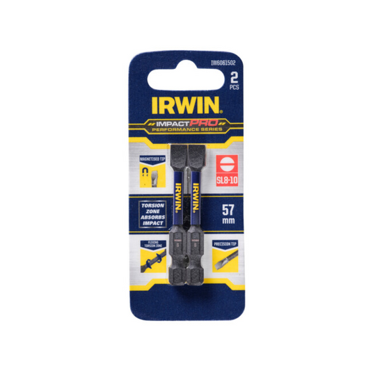 Irwin Impact Pro Performance Bit SL8-10 57mm 2 Pack
