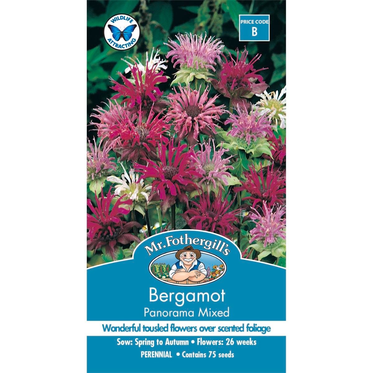 Mr Fothergill Bergamot Panorama Mix Seeds - 75mm - Aromatic - Easy Grow