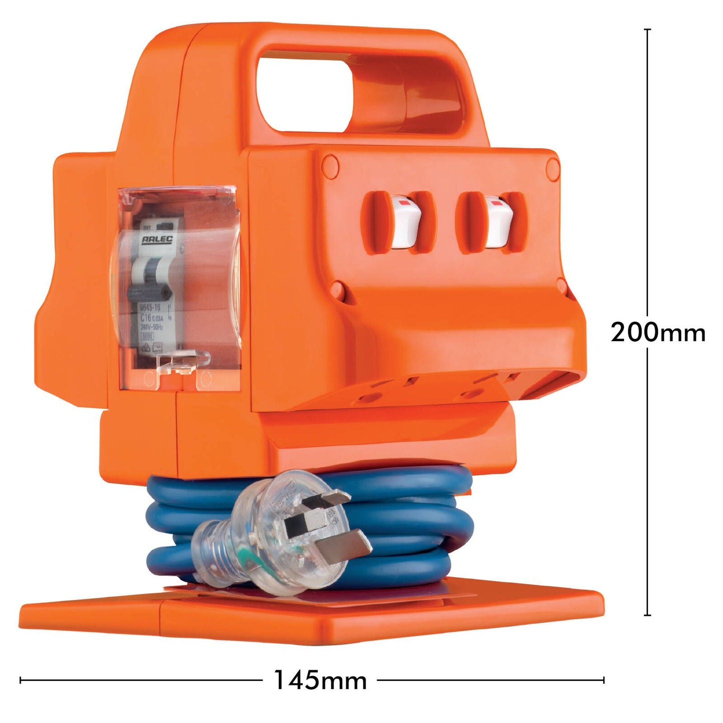 Arlec Heavy Duty Power Block - 4 Outlet - 2m - 15A